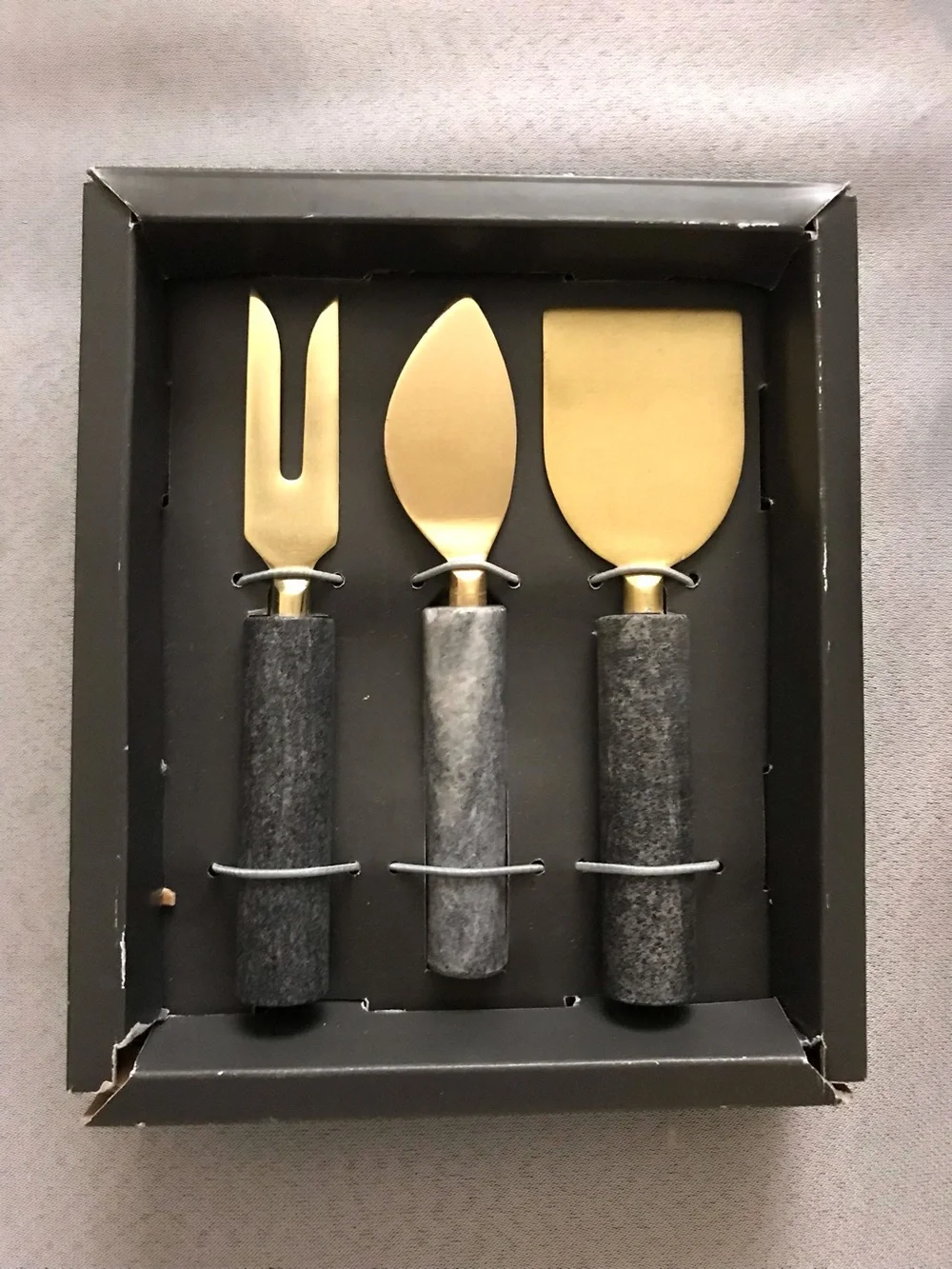Crate & Barrel Artisan Marble Cheese Knives